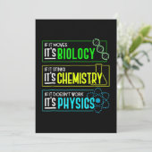 Funny Biology Chemistry Physics Science Nerd Feestdagenkaart (Staand voorkant)