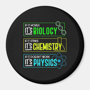 Funny Biology Chemistry Physics Science Nerd Magneet