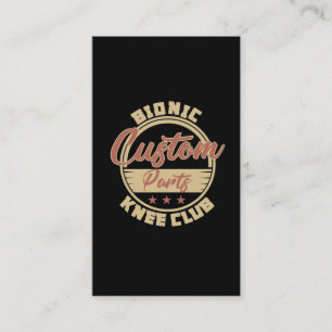 Funny Bionic Knee Replacement Surgery Recovery Visitekaartje