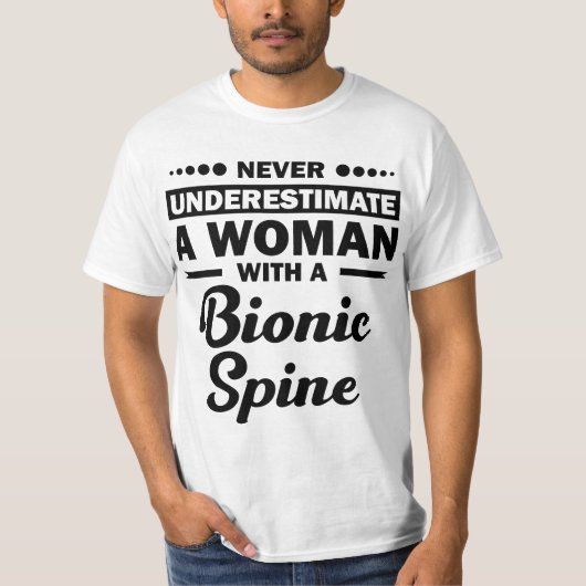 Funny Bionic Spine Surgery Recovery Gift Back Spin T-shirt (Voorkant)