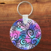 Funny bird art sleutelhanger (Voorkant)