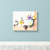Funny Bird Canvas Afdruk (Insitu (Houten vloer))