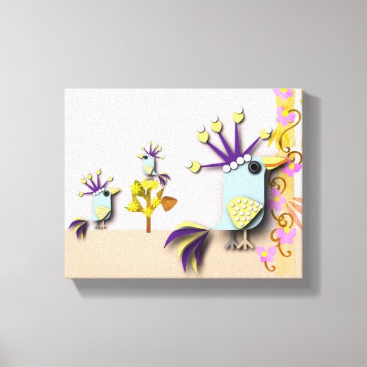 Funny Bird Canvas Afdruk (Voorkant)