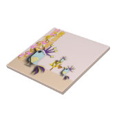 Funny Bird Ceramic Tegel Tegeltje (Zijkant)