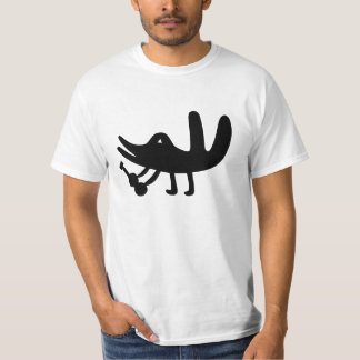 Funny Bird die grappige muziek speelt met een grap T-shirt