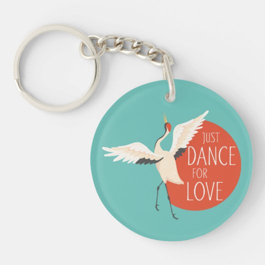 Funny Bird Message - Just Dance for Love 1 Sleutelhanger (Voorkant)
