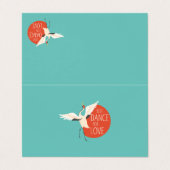 Funny Bird Message - Just Dance for Love 1 Visitekaartjes (Buitenkant ongevouwen)