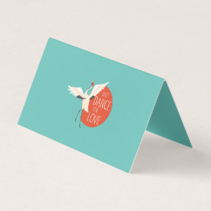 Funny Bird Message - Just Dance for Love 1 Visitekaartjes