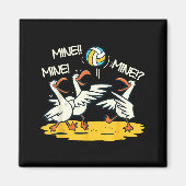 Funny Bird Playing Volleyball Mine Game Day Beach Magneet (Voorkant)