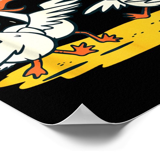 Funny Bird Playing Volleyball Mine Game Day Beach Poster (Hoek)