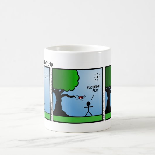 Funny Bird Poop Stickman Mok - 022 (Center)