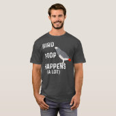 Funny Bird Poop vindt een hoop Afrikaanse grijze h T-shirt (Voorkant volledig)