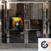 Funny Bird Raamsticker (Kantoordeur)