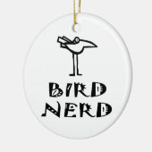 Funny Bird Watcher Keramisch Ornament (Links)