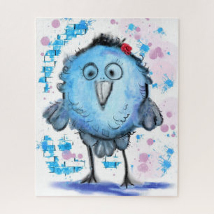 Funny Bird - Waterverf - Cute Legpuzzel