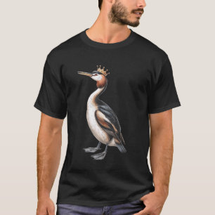 Funny Bird Westelijke fuut Grafisch voor vogelaar T-shirt