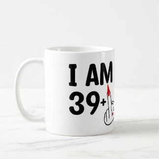 Funny Birthday 40 jaar oud Ik ben 39 plus 1 Koffiemok