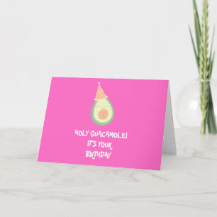 Funny Birthday Avocado Birthday Card Kaart