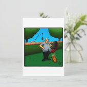 Funny Birthday Barbecue Party Kaart (Staand voorkant)