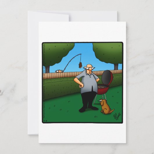 Funny Birthday Barbecue Party Kaart (Voorkant)