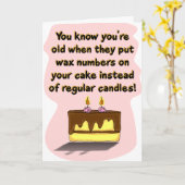 Funny Birthday Card: Birthday Candles Kaart (Gele Bloem)