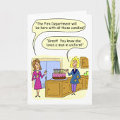 Funny Birthday Card: Candles and Firemen Kaart (Voorkant)