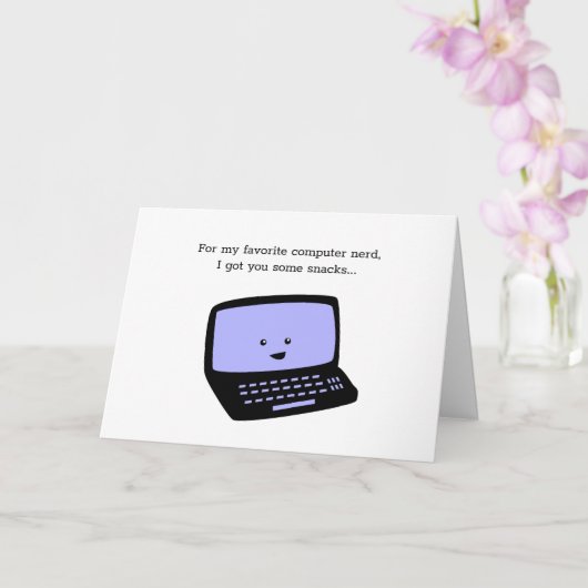 Funny Birthday Card for Computer Programmer Geek Kaart (Orchidee)