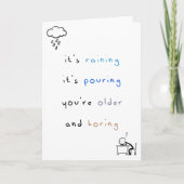 Funny Birthday Card, Gentle Roast, Light Humor Kaart (Voorkant)