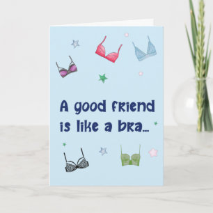 Funny Birthday Card - Goede vriend is als een Bra Kaart