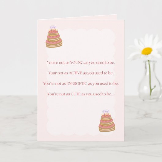 Funny Birthday Card Kaart (Kleine Plant)