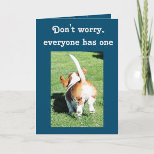 Funny Birthday Card met Cute Basset Hound Kaart