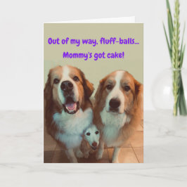 Funny Birthday Card Short Dog met Fluffy Dogs Kaart