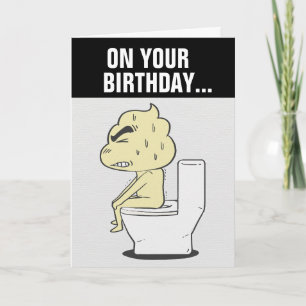 FUNNY BIRTHDAY CARDS GOED BOWEL MOVEMENTS KAART