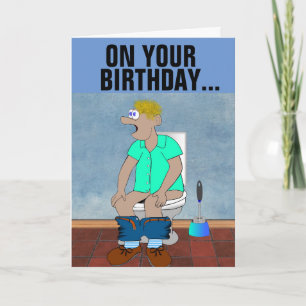 FUNNY BIRTHDAY CARDS GOED BOWEL MOVEMENTS KAART