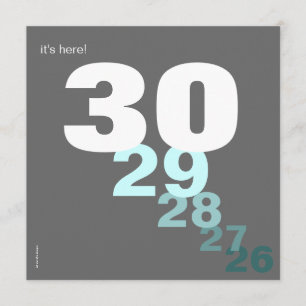 Funny Birthday Countdown Party Invitation Kaart