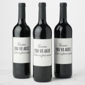 Funny Birthday Custom Fine Wijn Etiket (Flessen)