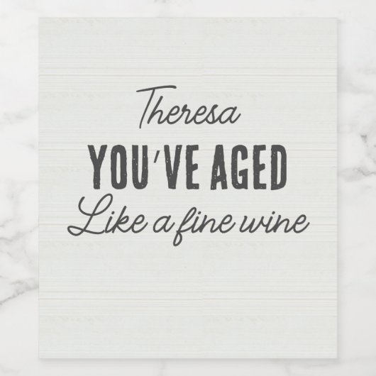 Funny Birthday Custom Fine Wijn Etiket (Enkel label)