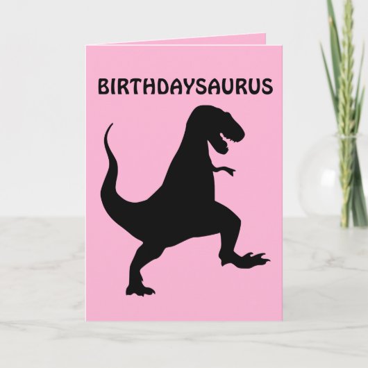 FUNNY BIRTHDAY DINOSAUR KAARTEN (Voorkant)