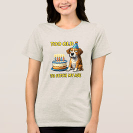 Funny Birthday Dog Party Hat Cute Puppy Birthday D Tri-Blend Shirt