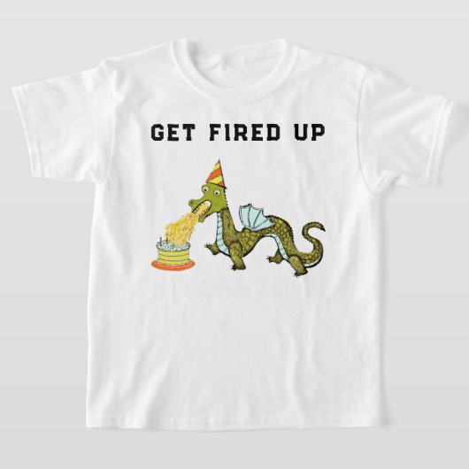 Funny Birthday Dragon T-shirt (Laagn)