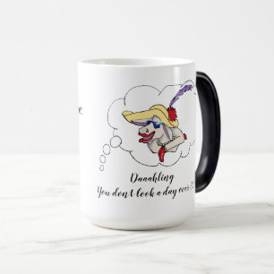 Funny Birthday elegant cartoon koe 50 & geweldig Magische Mok