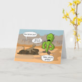 Funny Birthday for Senior Old Pergeing Cactus Kaart (Gele Bloem)