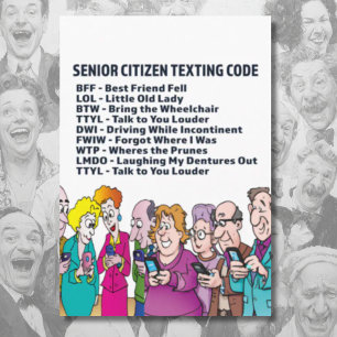 Funny Birthday for Seniors Kaart