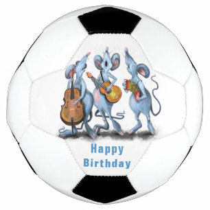 Funny Birthday Gift Voetbal Musical Muizenband