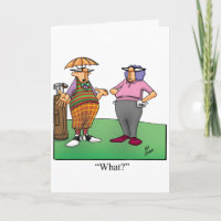 Funny Birthday Golf Humor Kaart voor hem