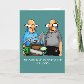 Funny Birthday Golf Humor Kaart voor hem