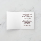 Funny Birthday Guy Kaart (Binnen)