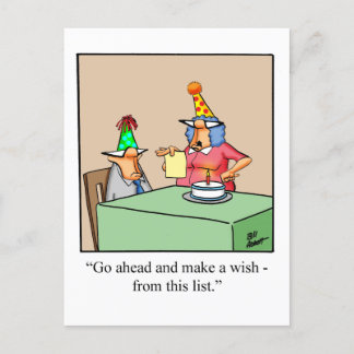 Funny Birthday Humour Carte postale pour lui