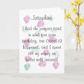 Funny Birthday Kaart (Gele Bloem)