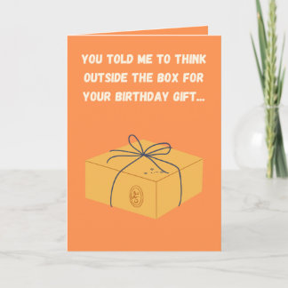 Funny Birthday Kaart - "Buiten het kader" CashGift